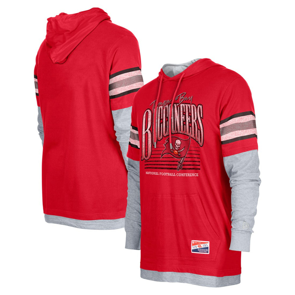Tampa Bay Buccaneers New Era Twofer Long Sleeve Hooded T-Shirt