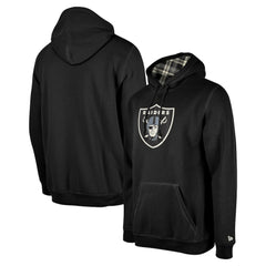 Las Vegas Raiders New Era 3rd Down Plaid Pullover Hoodie
