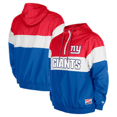 New York Giants New Era 3rd Down Raglan Quarter-Zip Windbreaker Jacket
