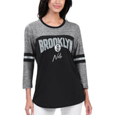 Brooklyn Nets G-III 4Her by Carl Banks Women's Play the Game 3/4-Sleeve T-Shirt On Sale
