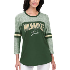 Milwaukee Bucks G-III 4Her by Carl Banks Women's Play the Game 3/4-Sleeve T-Shirt On Sale