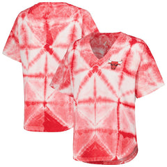 Chicago Bulls G-III 4Her by Carl Banks Women's Tournament Raglan Oversized Tie-Dye V-Neck T-Shirt sale Discount