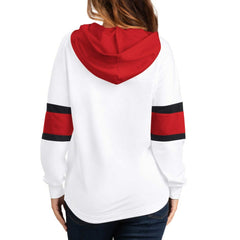 New Jersey Devils G-III 4Her by Carl Banks Women's Goal Zone Long Sleeve Lace-Up Hoodie T-Shirt Discount