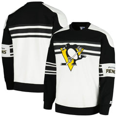 Pittsburgh Penguins Starter Defense Fleece Crewneck Pullover Sweatshirt For Sale
