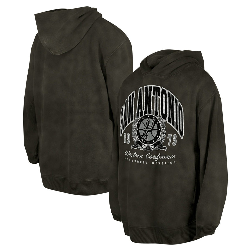 San Antonio Spurs Unisex Oversized Essentials Pigment Wash Fleece Pullover Hoodie New