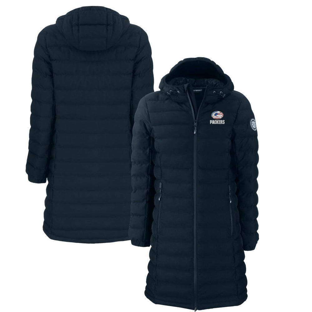 Green Bay Packers Cutter & Buck Women's Americana Mission Ridge Repreve Eco Insulated Full-Zip Puffer Jacket