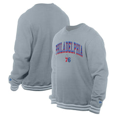 Philadelphia 76ers Chenille Cross Over Pullover Sweatshirt For Sale