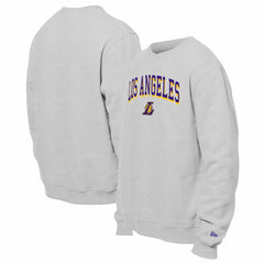 Los Angeles Lakers Chenille Cross Over Pullover Sweatshirt New