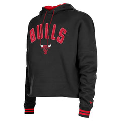Chicago Bulls Women's Boxy Raw Edge Pullover Hoodie Online