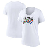 Washington Nationals Women's Love Wins V-Neck T-Shirt | MLB Sale