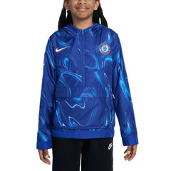 Chelsea Youth Amplify Anorak Half-Zip Hoodie Jacket Blue - Nike