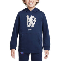 Chelsea Youth Club Pullover Hoodie Navy - Nike