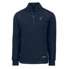 Cleveland Guardians Cutter & Buck Cooperstown Collection Roam Eco Recycled Quarter-Zip Pullover | MLB For sale