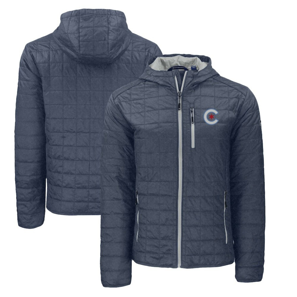 Chicago Cubs Cutter & Buck City Connect Rainier Primaloft Eco Full-Zip Hooded Jacket | MLB For sale