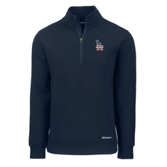 Los Angeles Dodgers Cutter & Buck Americana Roam Eco Recycled Quarter-Zip Sweatshirt | MLB Sale