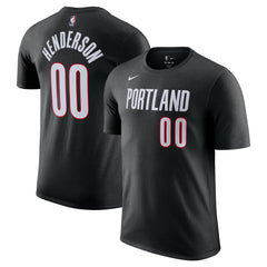 Scoot Henderson Portland Trail Blazers Icon Edition Name & Number T-Shirt New