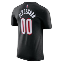 Scoot Henderson Portland Trail Blazers Icon Edition Name & Number T-Shirt New