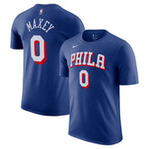 Tyrese Maxey Philadelphia 76ers Icon Edition Name & Number T-Shirt New