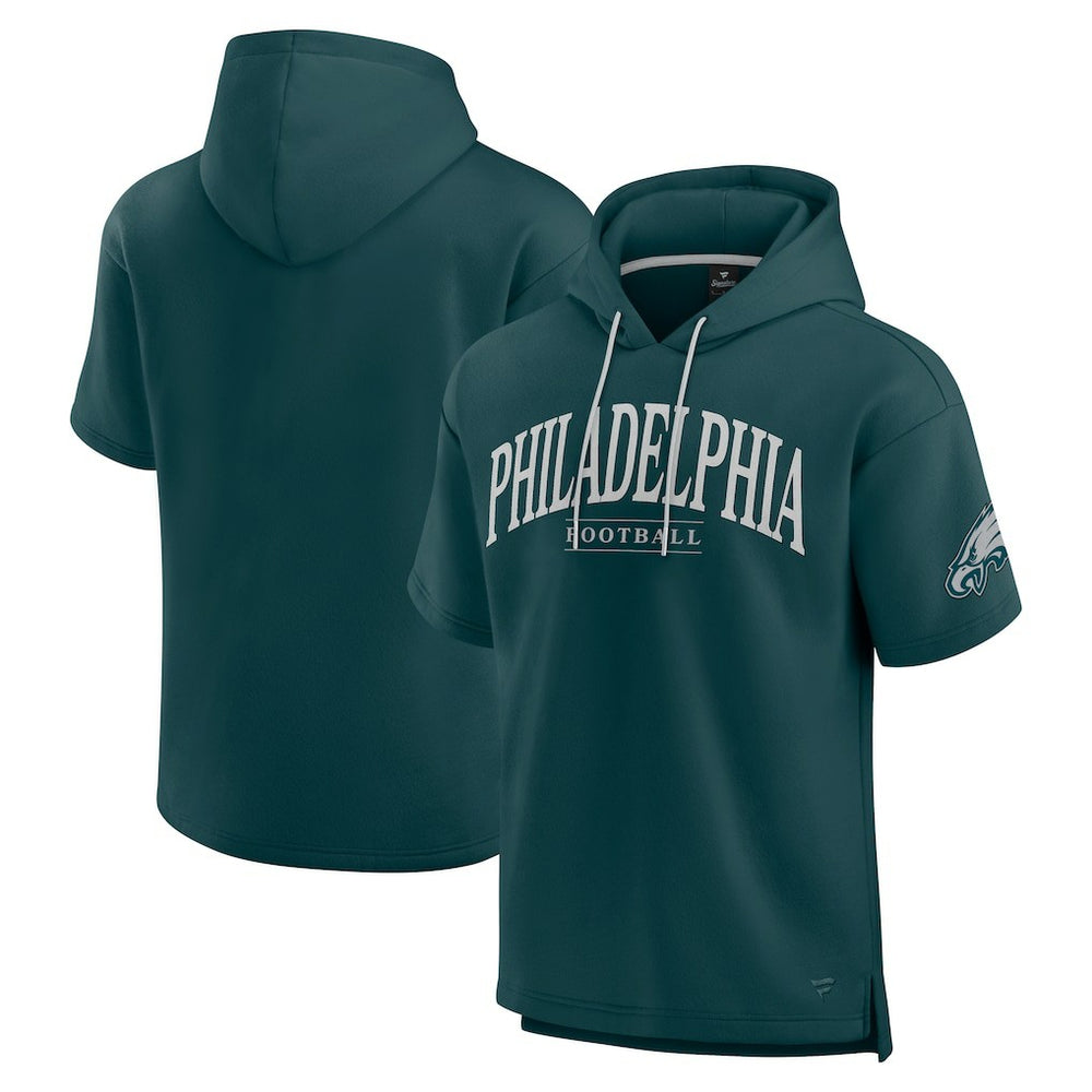 Philadelphia Eagles Fanatics Unisex Elements Ready Short Sleeve Pullover Hoodie