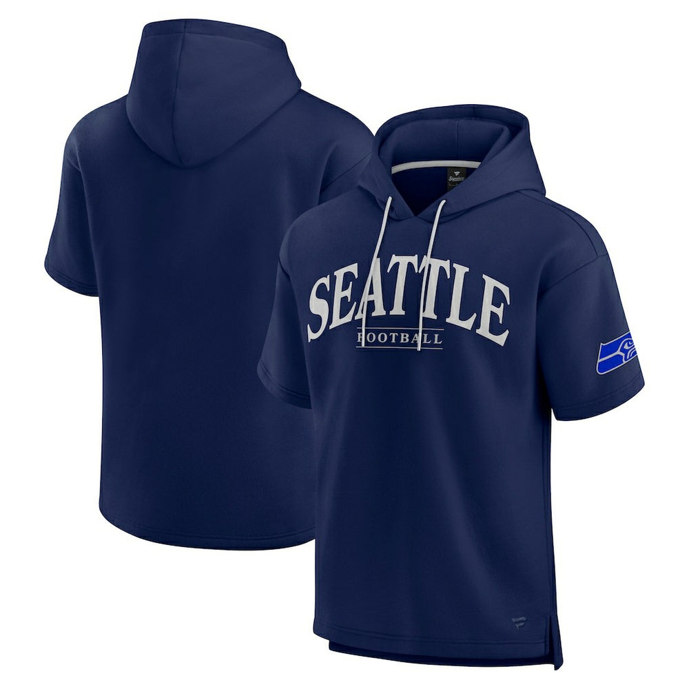 Seattle Seahawks Fanatics Unisex Elements Ready Short Sleeve Pullover Hoodie