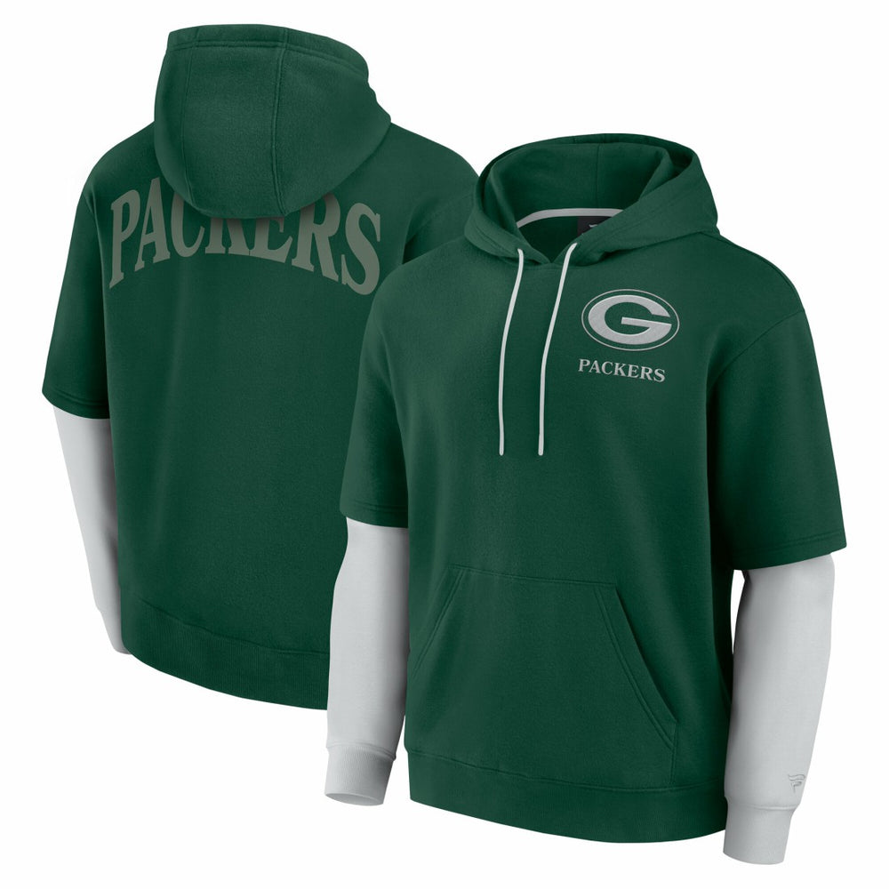 Green Bay Packers Fanatics Unisex Sleek Elements Pullover Hoodie