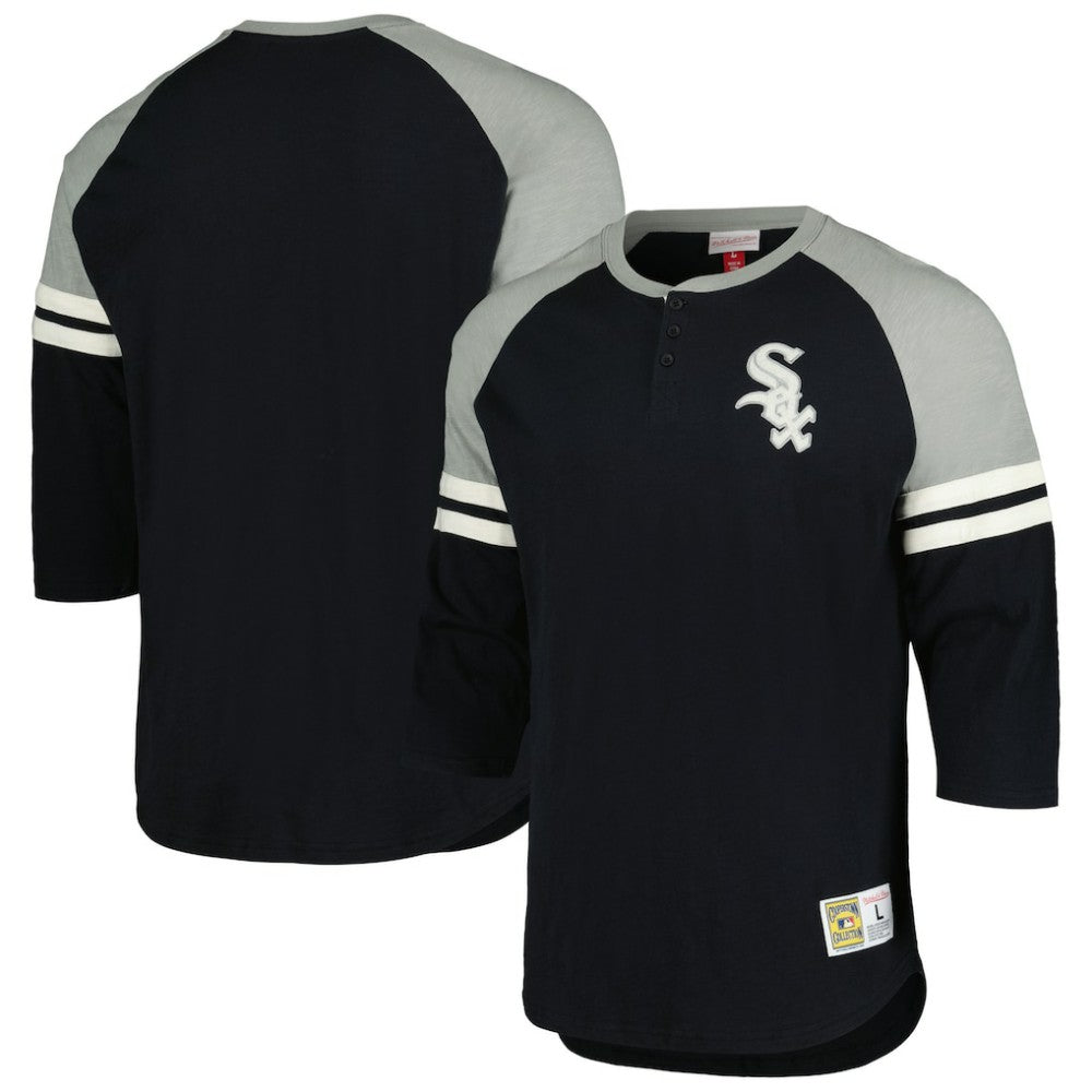 Chicago White Sox Mitchell & Ness Cooperstown Collection Legendary Raglan Slub Henley 3/4-Sleeve T-Shirt | MLB Near me