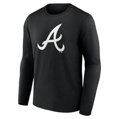 Atlanta Braves Monochrome Personalized Name & Number Long Sleeve T-Shirt | MLB Discount