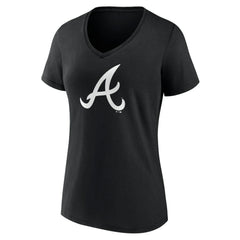 Atlanta Braves Women's Monochrome Personalized Name & Number V-Neck T-Shirt | MLB Near me