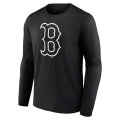 Boston Red Sox Monochrome Personalized Name & Number Long Sleeve T-Shirt | MLB Discount
