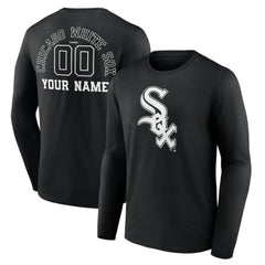 Chicago White Sox Monochrome Personalized Name & Number Long Sleeve T-Shirt | MLB Online