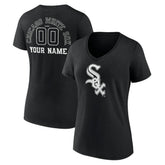 Chicago White Sox Women's Monochrome Personalized Name & Number V-Neck T-Shirt | MLB For sale