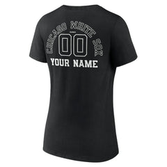 Chicago White Sox Women's Monochrome Personalized Name & Number V-Neck T-Shirt | MLB For sale