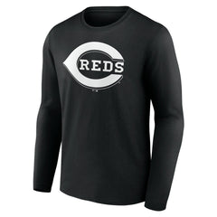 Cincinnati Reds Monochrome Personalized Name & Number Long Sleeve T-Shirt | MLB Outlet