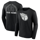 Cleveland Guardians Monochrome Personalized Name & Number Long Sleeve T-Shirt | MLB On Sale