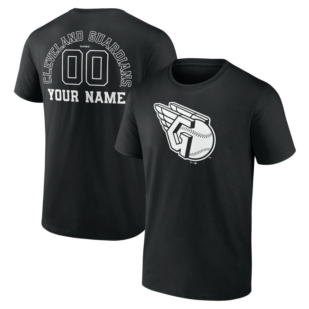 Cleveland Guardians Monochrome Personalized Name & Number T-Shirt | MLB Shop
