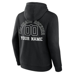 Colorado Rockies Monochrome Personalized Name & Number Pullover Hoodie | MLB On Sale