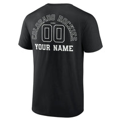 Colorado Rockies Monochrome Personalized Name & Number T-Shirt | MLB Outlet