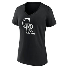 Colorado Rockies Women's Monochrome Personalized Name & Number V-Neck T-Shirt | MLB For sale