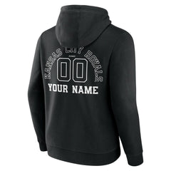 Kansas City Royals Monochrome Personalized Name & Number Pullover Hoodie | MLB New
