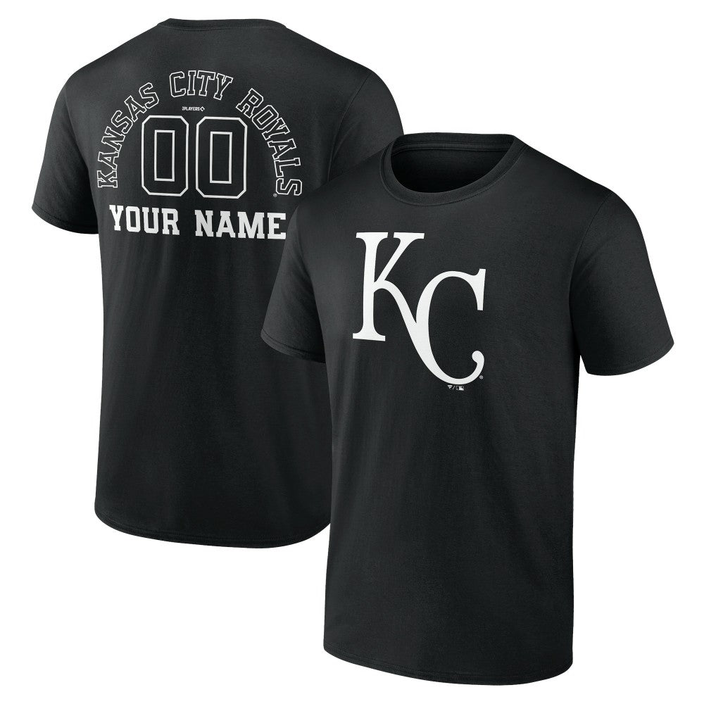 Kansas City Royals Monochrome Personalized Name & Number T-Shirt | MLB On Sale