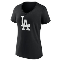 Los Angeles Dodgers Women's Monochrome Personalized Name & Number V-Neck T-Shirt | MLB New