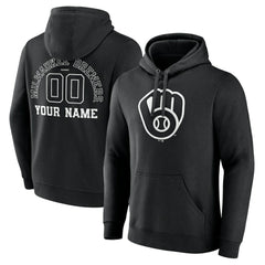 Milwaukee Brewers Monochrome Personalized Name & Number Pullover Hoodie | MLB Online