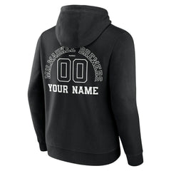 Milwaukee Brewers Monochrome Personalized Name & Number Pullover Hoodie | MLB Online