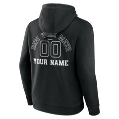 New York Mets Monochrome Personalized Name & Number Pullover Hoodie | MLB For sale