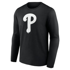 Philadelphia Phillies Monochrome Personalized Name & Number Long Sleeve T-Shirt | MLB Sale