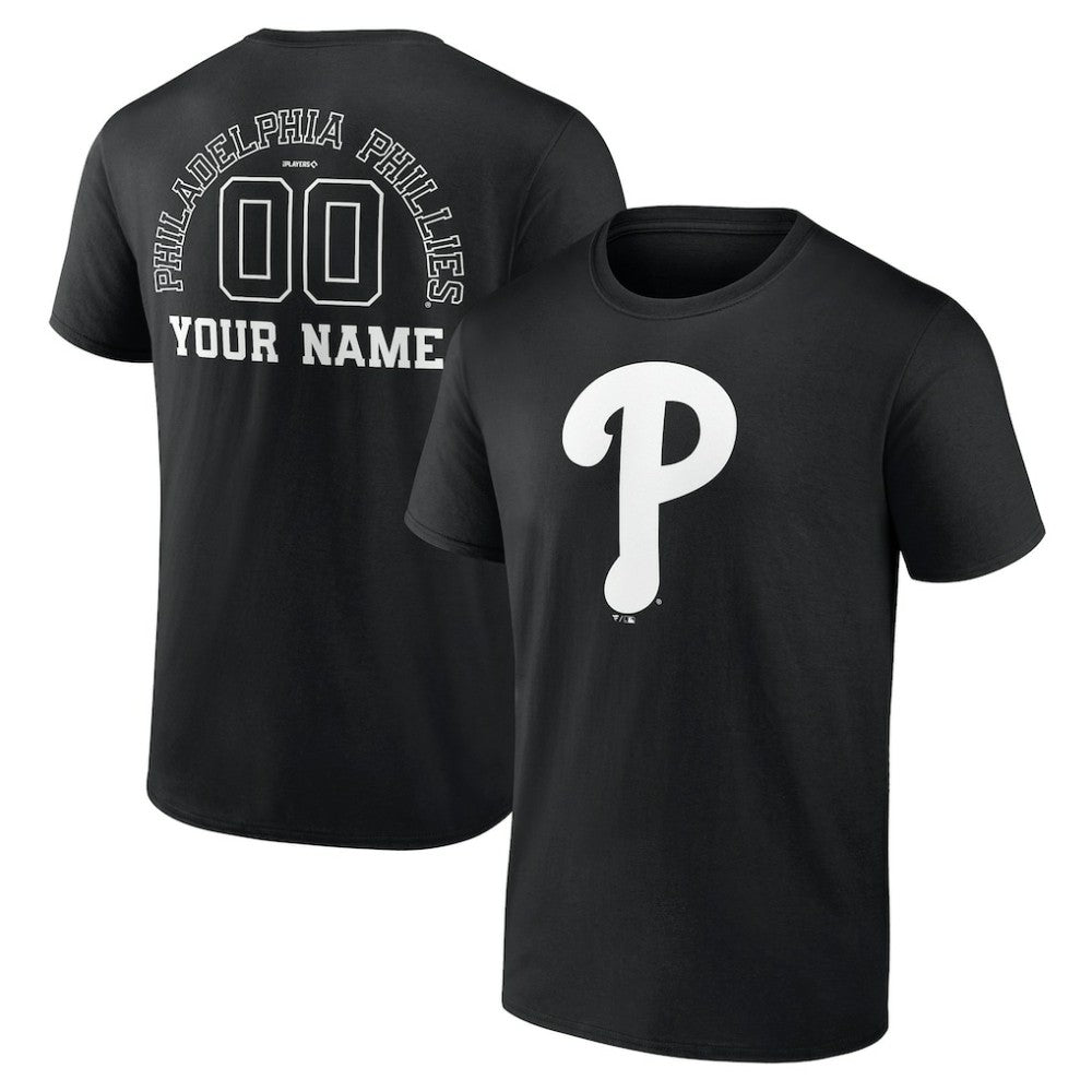 Philadelphia Phillies Monochrome Personalized Name & Number T-Shirt | MLB US