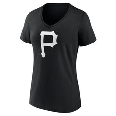 Pittsburgh Pirates Women's Monochrome Personalized Name & Number V-Neck T-Shirt | MLB Online