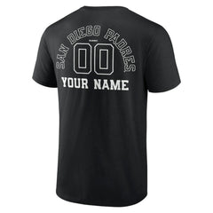 San Diego Padres Monochrome Personalized Name & Number T-Shirt | MLB Outlet
