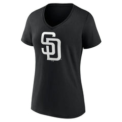 San Diego Padres Women's Monochrome Personalized Name & Number V-Neck T-Shirt | MLB Outlet