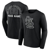St. Louis Cardinals Monochrome Personalized Name & Number Long Sleeve T-Shirt | MLB Near me